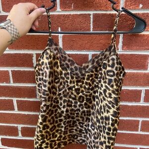 Leopard Print Cami Top Y2K